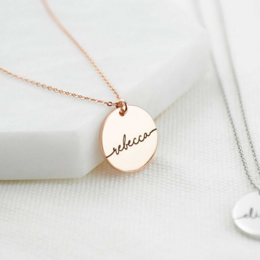 Disc Custom Name Necklace