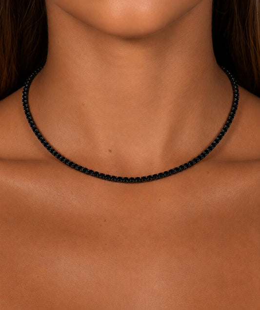 Black Tennis Chain in 925 sterling silver, photo 2
