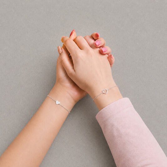 Heart Duo Bracelet Set