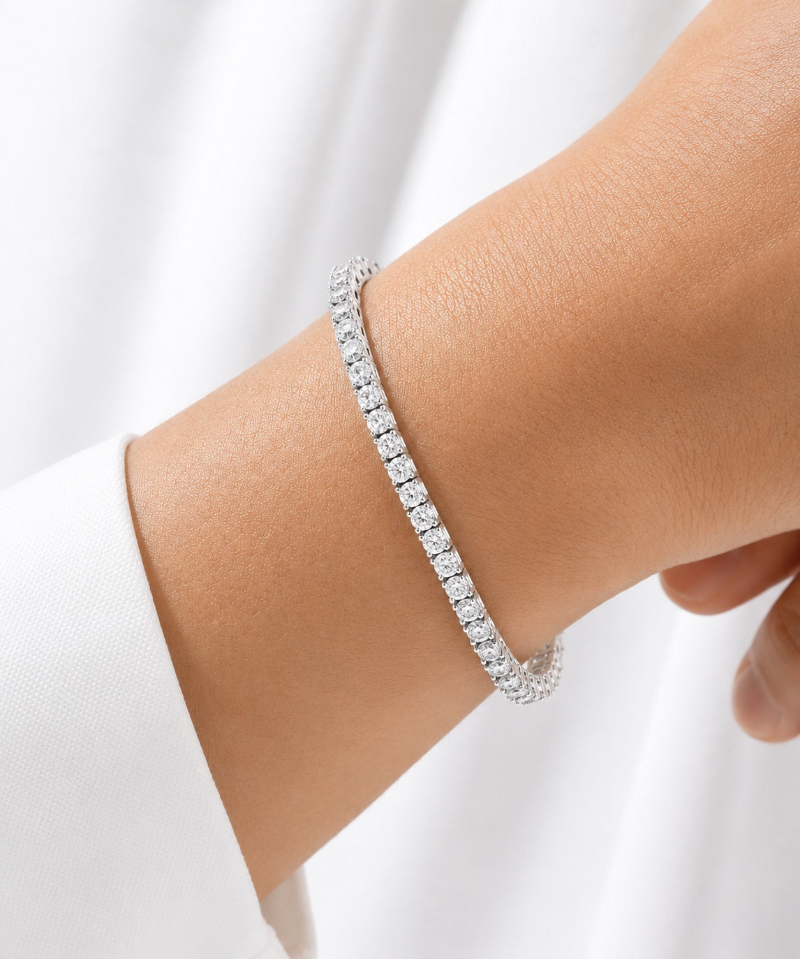 White Tennis Bracelet