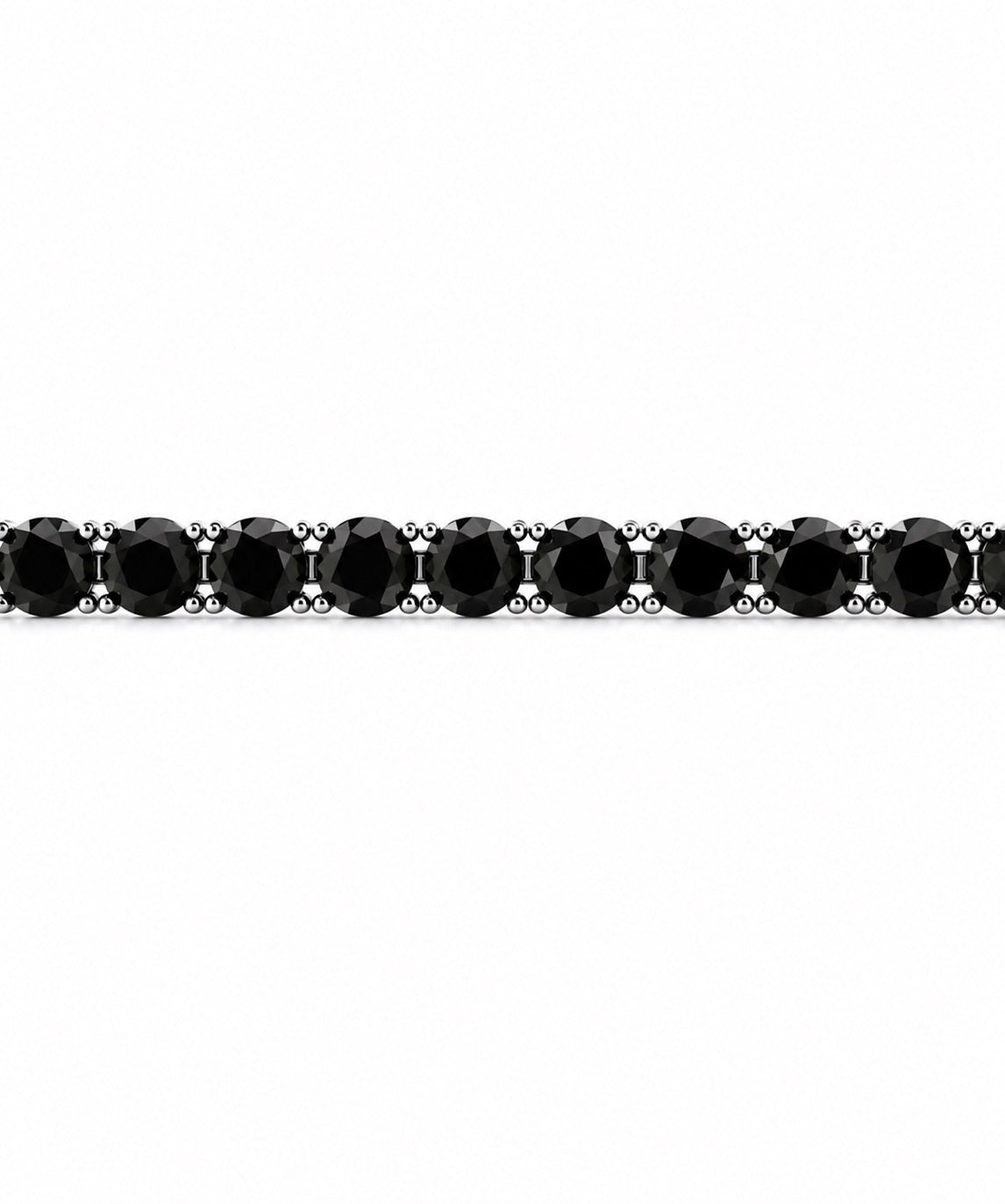 Black Silver Tennis Bracelet