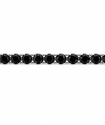 Black Silver Tennis Bracelet