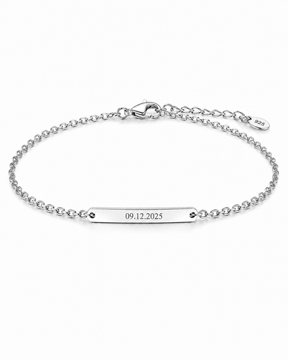 Signature Date Bar Bracelet