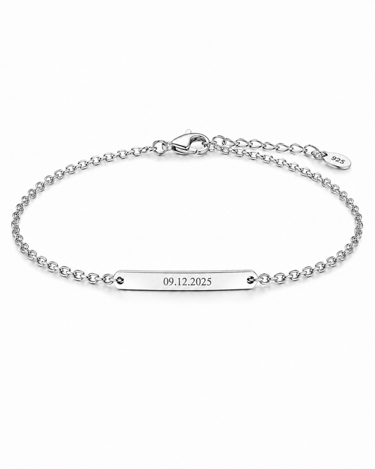 Signature Date Bar Bracelet