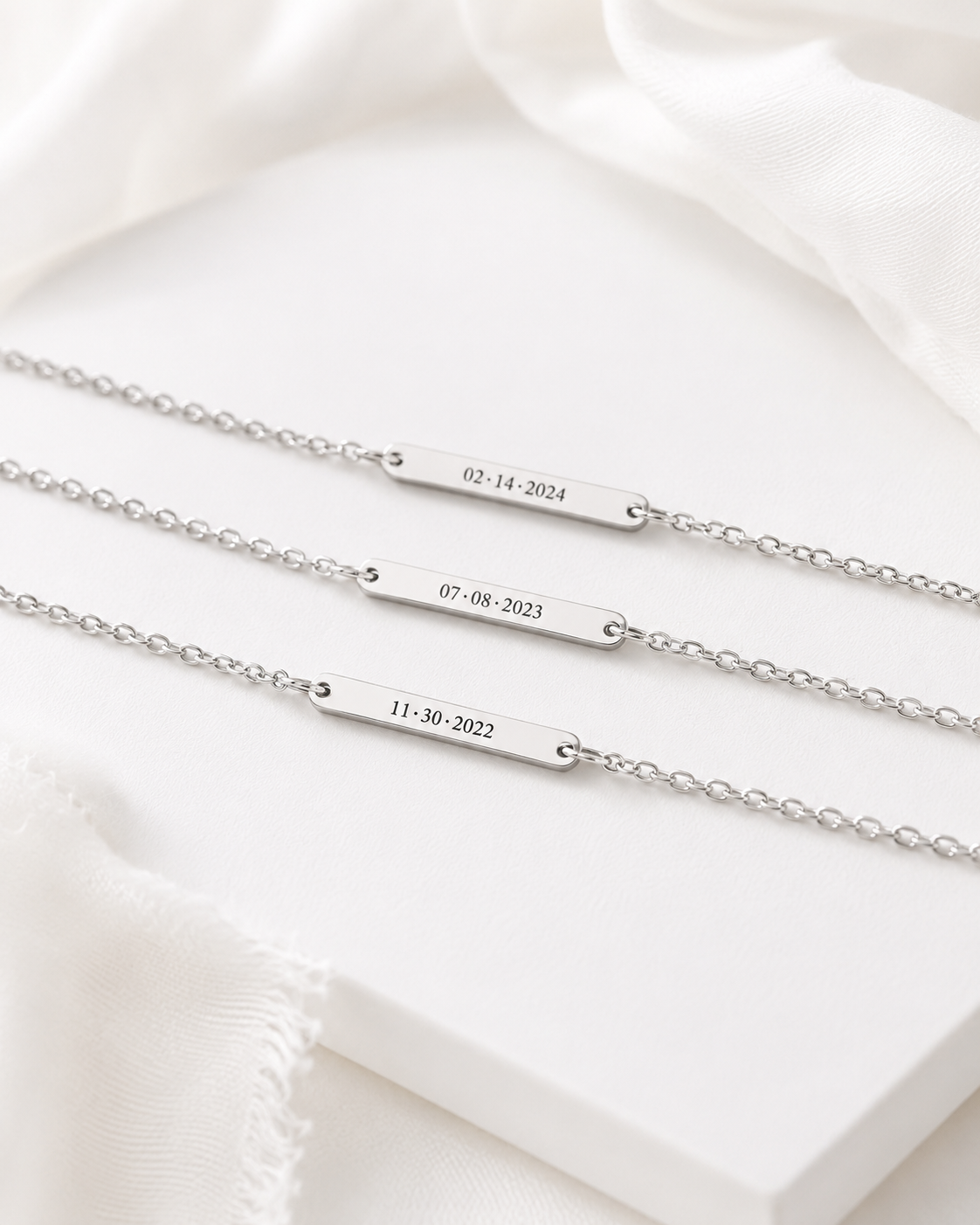 Signature Date Bar Bracelet