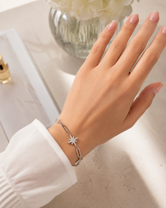 Starlight Charm Silver Bracelet