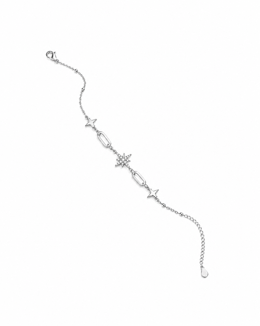 Starlight Charm Silver Bracelet