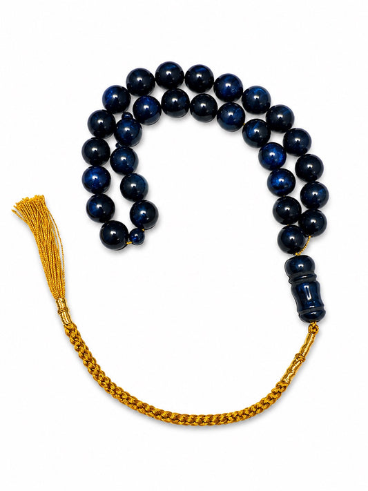 Natural Amber Misbah - Dark Navy Blue