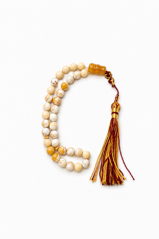 Natural Amber Misbah - Ivory