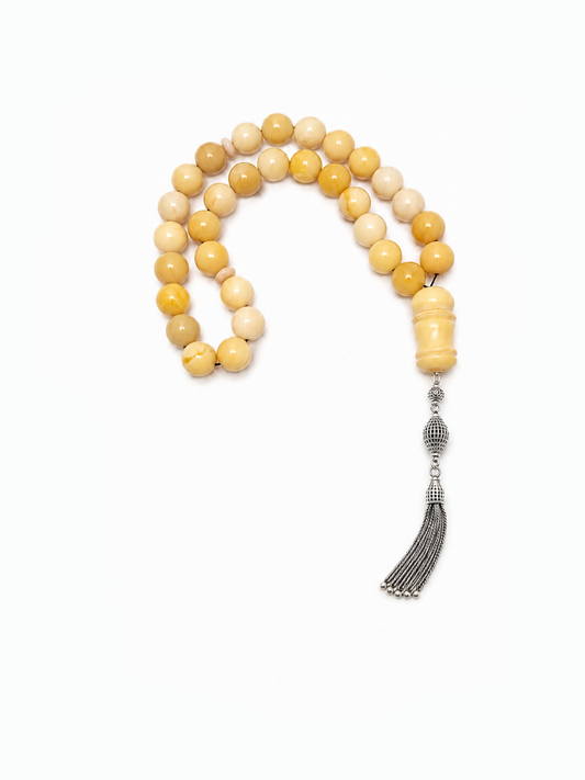 Natural Amber Misbah  - Ivory & Honey