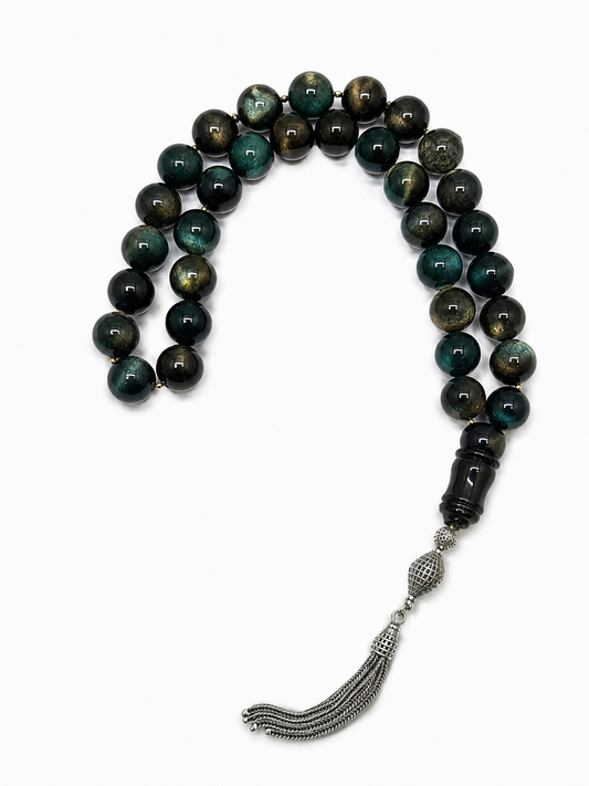 Natural Amber Misbah - Galaxy Blue