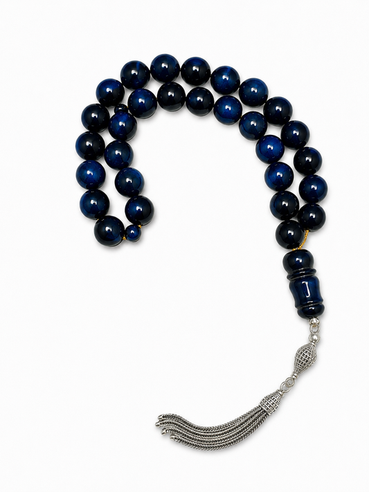 Natural Amber Misbah - Dark Navy Blue