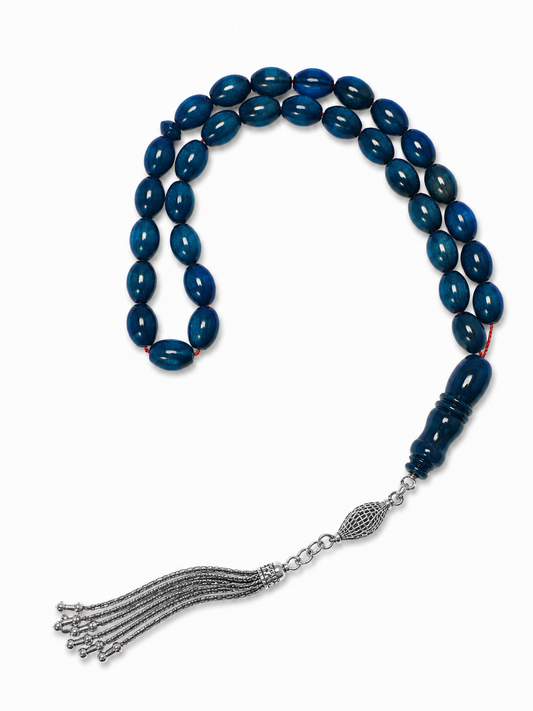 Natural Amber Misbah - Dark Petrol Blue
