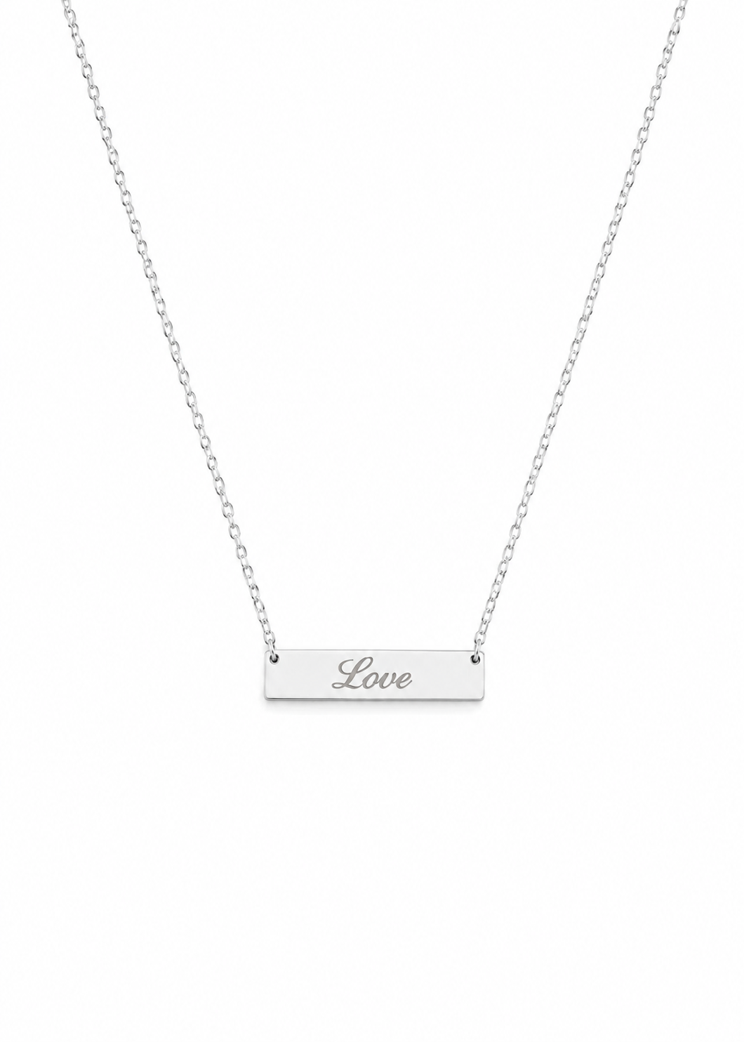 Amour Silver Bar Necklace