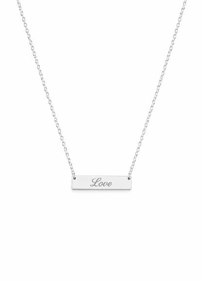 Amour Silver Bar Necklace