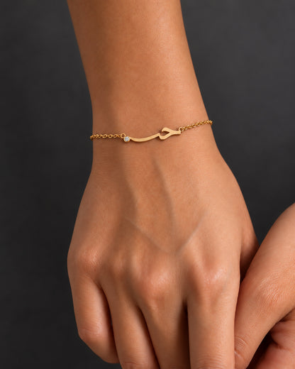 Soul Sparkle bracelet in a gold-plated finish, worn on the wrist
