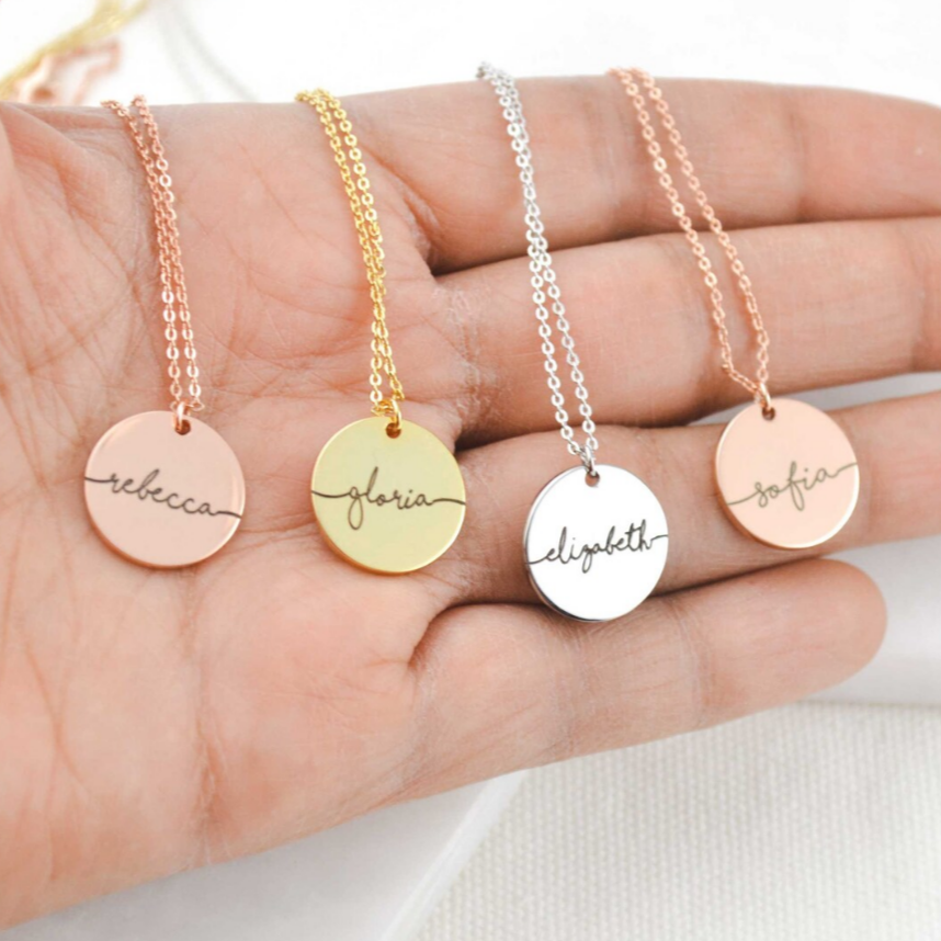 Disc Custom Name Necklace
