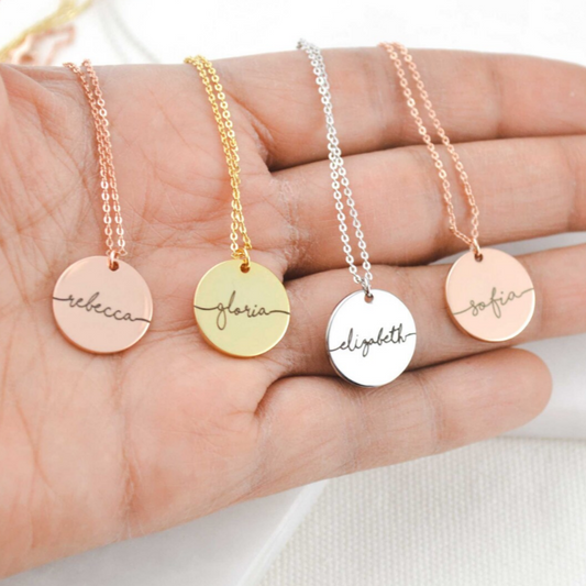 Disc Custom Name Necklace