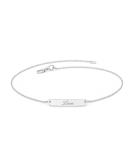 Amour Silver Bar Bracelet in 925 sterling silver