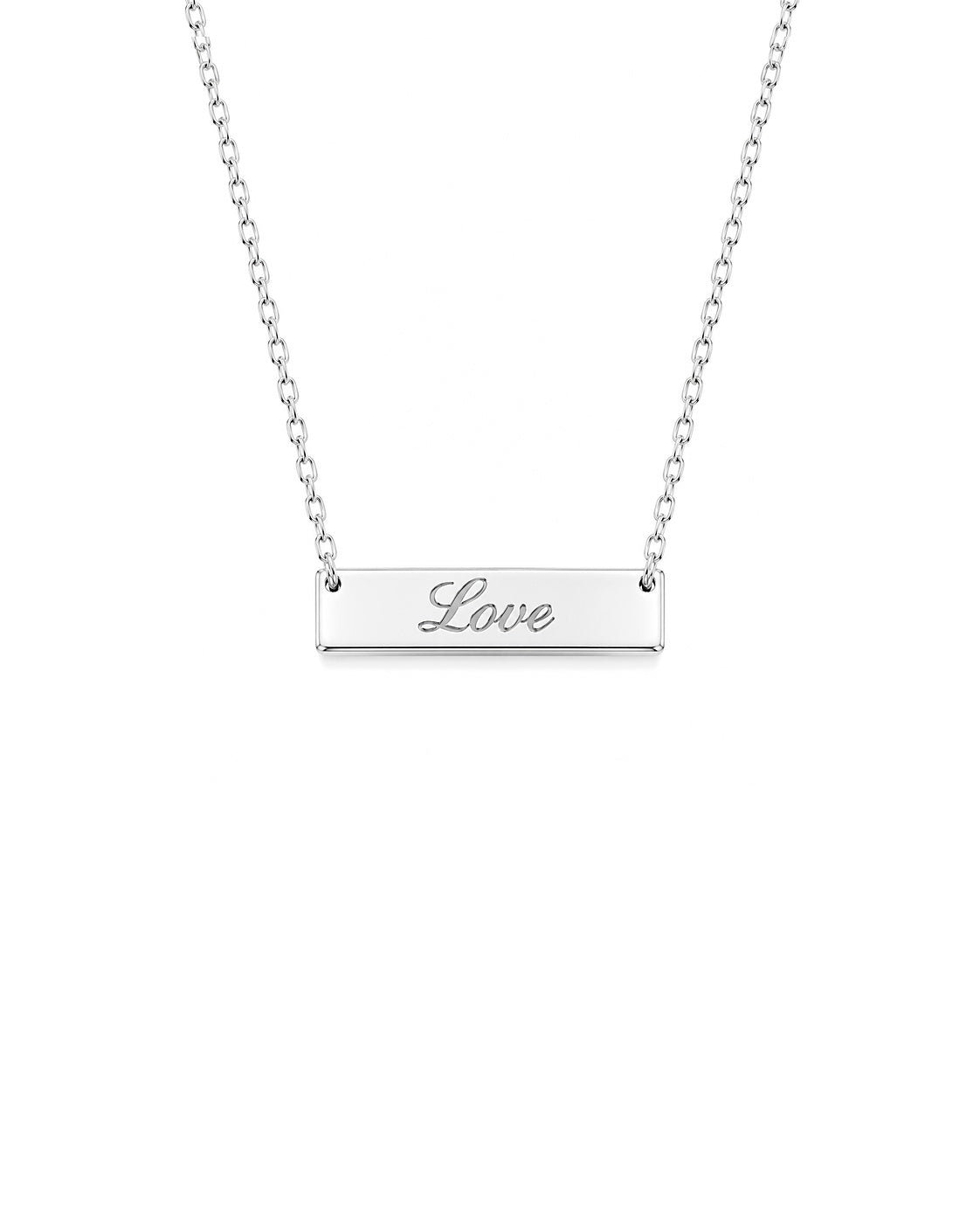 Amour Silver Bar Necklace in 925 sterling silver