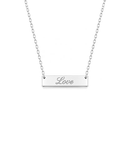 Amour Silver Bar Necklace in 925 sterling silver